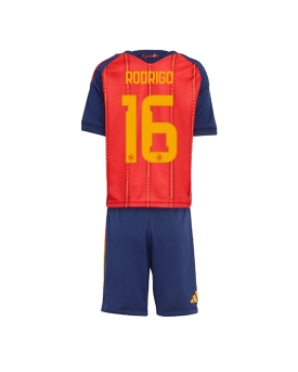 Billige Fotballdrakt Spania Rodri Hernandez #16 Replika Hjemmedraktsett Barn VM 2026 Kortermet (med bukser)
